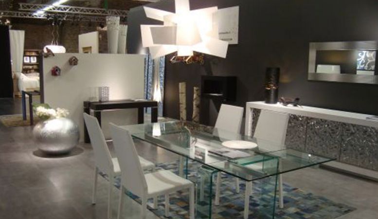 Students attending the school of interior and product design visit the Furniture Fair in Milan