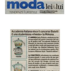 Sfilata di moda e mostra di design e fotografia.