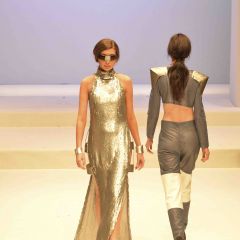 Backstage preparations for the fashion show