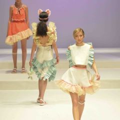 Backstage preparations for the fashion show