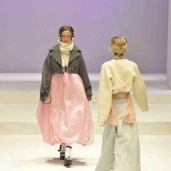 Backstage preparations for the fashion show