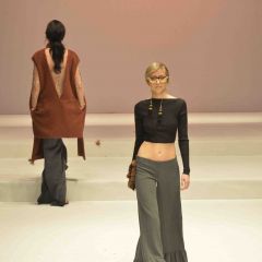 Backstage preparations for the fashion show