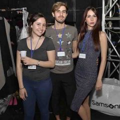 Backstage preparations for the fashion show