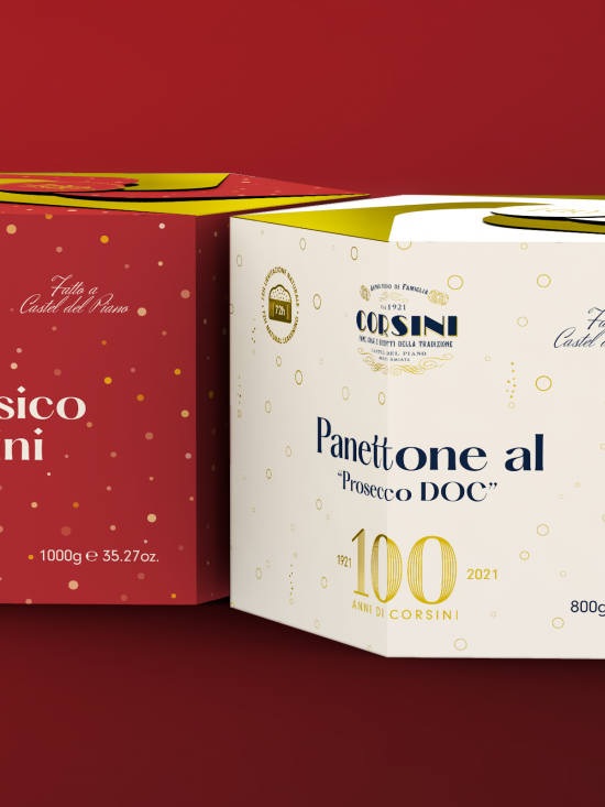 Panettone celebrativo dei 100 anni di Corsini