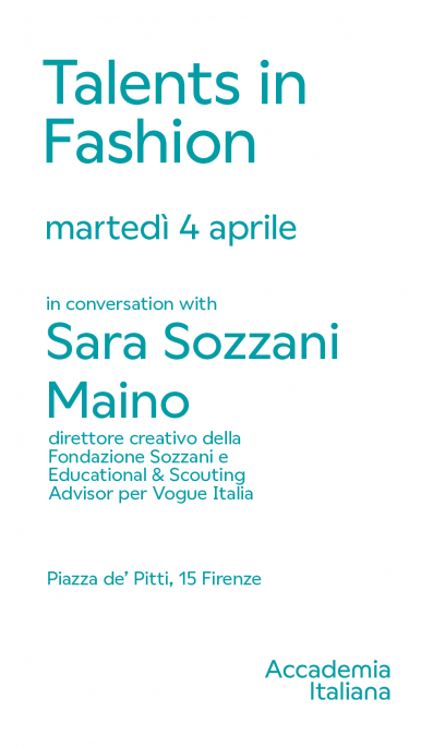 Talents in Fashion in conversazione con Sara Sozzani Maino